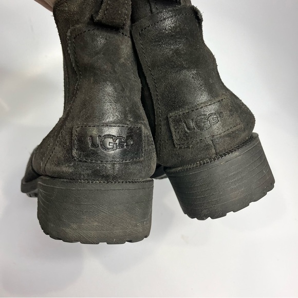 UGG Bonham boots black leather size 8.5 - Picture 7 of 8